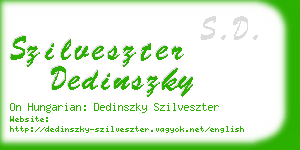 szilveszter dedinszky business card